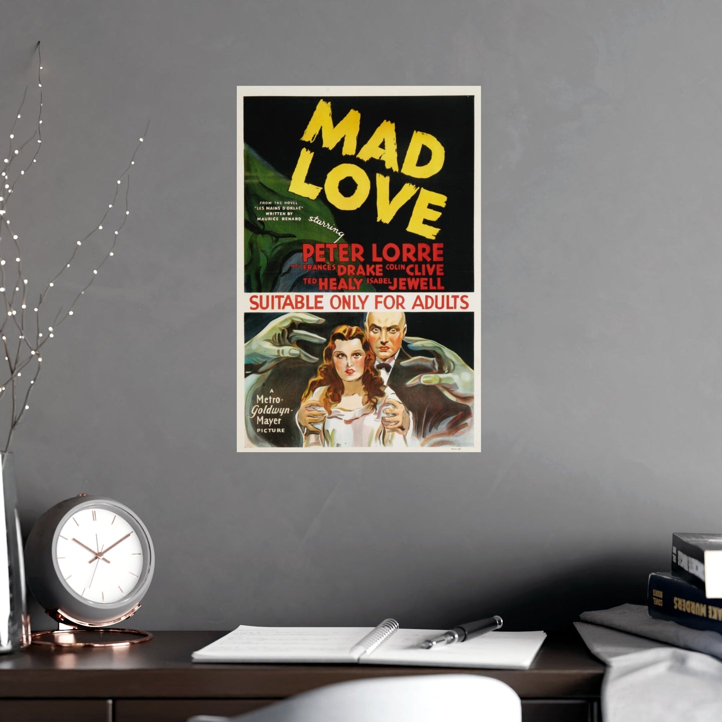 MAD LOVE 1935 - Paper Movie Poster-The Sticker Space