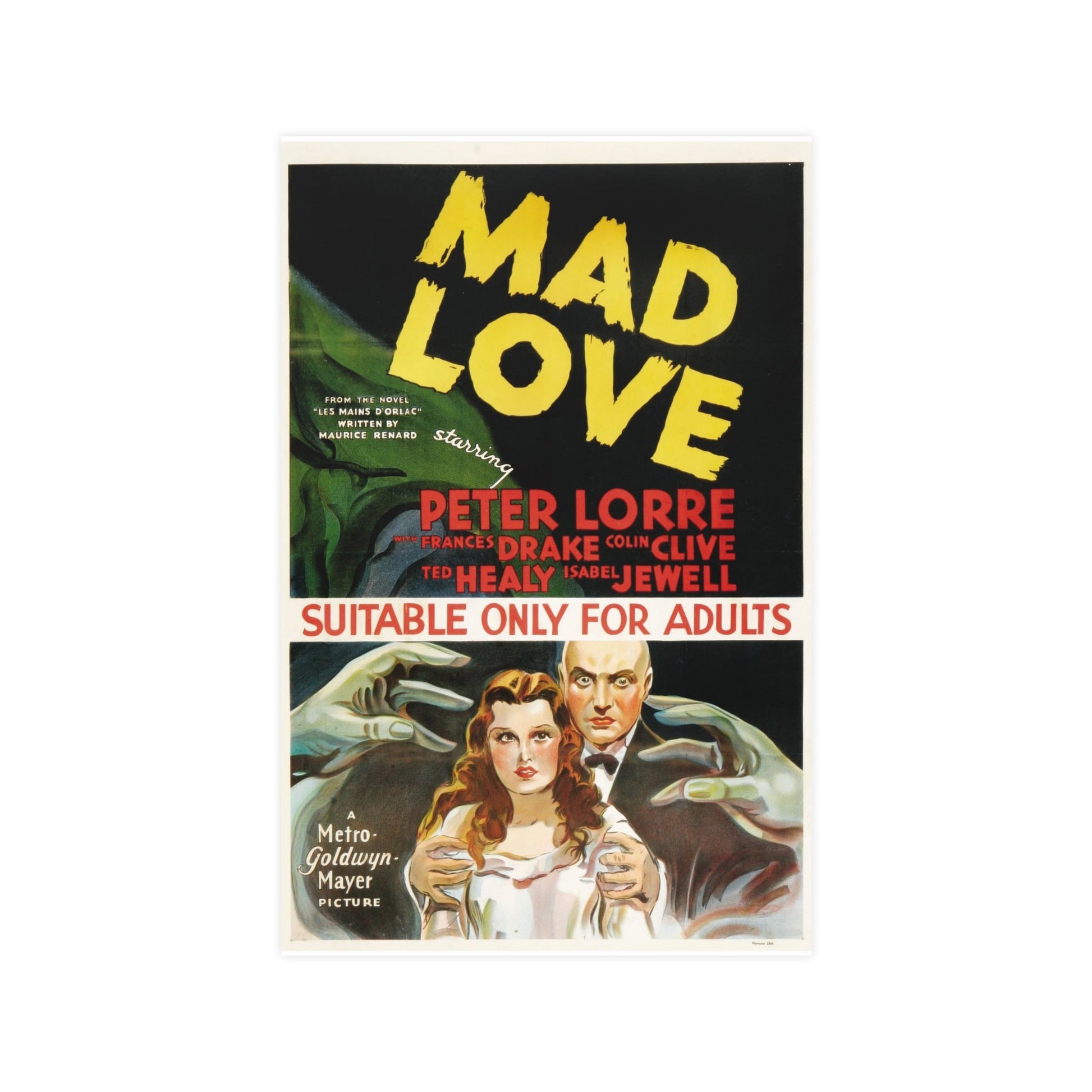 MAD LOVE 1935 - Paper Movie Poster-11″ x 17″ (Vertical)-The Sticker Space