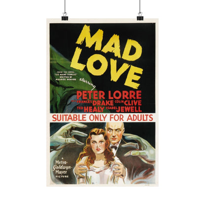 MAD LOVE 1935 - Paper Movie Poster-12″ x 18″-The Sticker Space