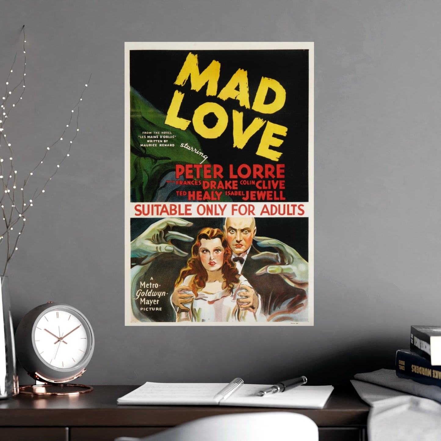 MAD LOVE 1935 - Paper Movie Poster-The Sticker Space