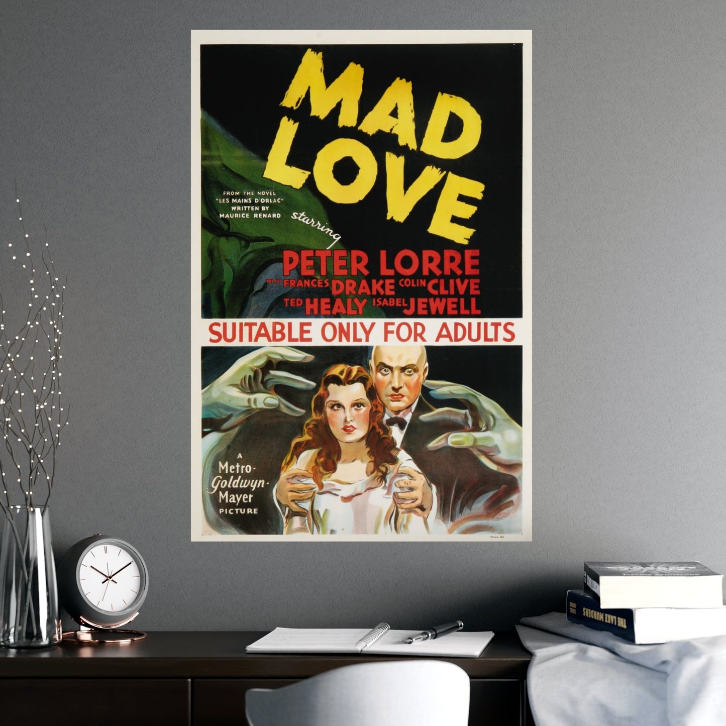 MAD LOVE 1935 - Paper Movie Poster-The Sticker Space