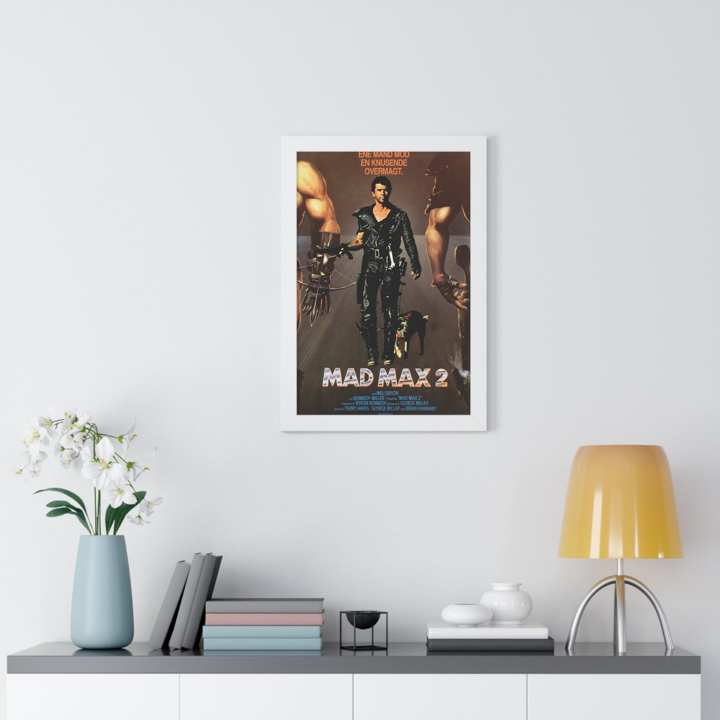 MAD MAX 2 (DANISH) 1981 - Framed Movie Poster-The Sticker Space