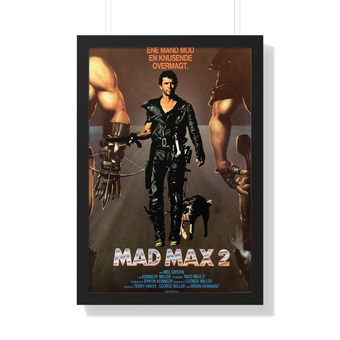 MAD MAX 2 (DANISH) 1981 - Framed Movie Poster-20" x 30"-The Sticker Space