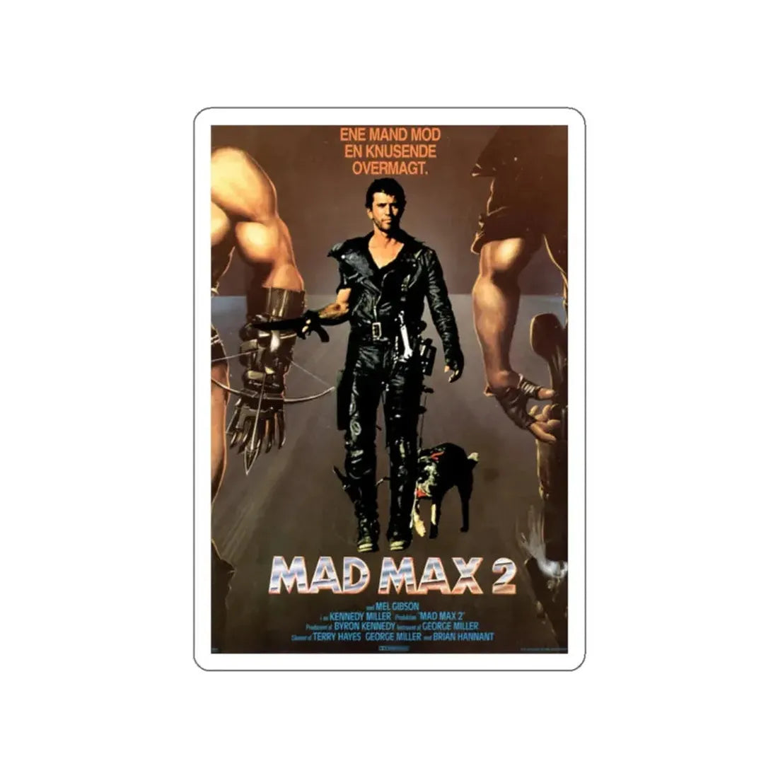 MAD MAX 2 (DANISH) 1981 Movie Poster STICKER Vinyl Die-Cut Decal 2 Inch - The Sticker Space