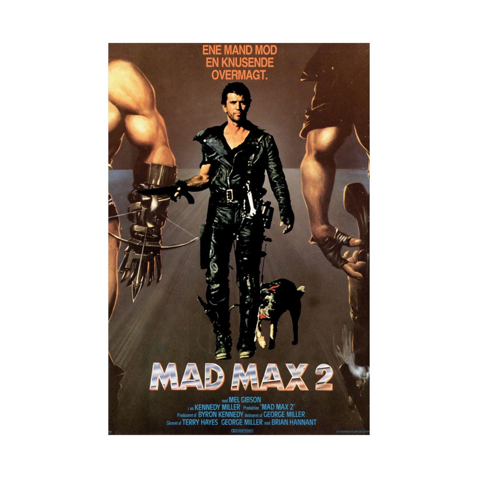 MAD MAX 2 (DANISH) 1981 - Paper Movie Poster-The Sticker Space