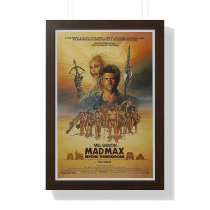 MAD MAX BEYOND THUNDERDOME 1985 - Framed Movie Poster 16″ x 24″ Walnut - The Sticker Space