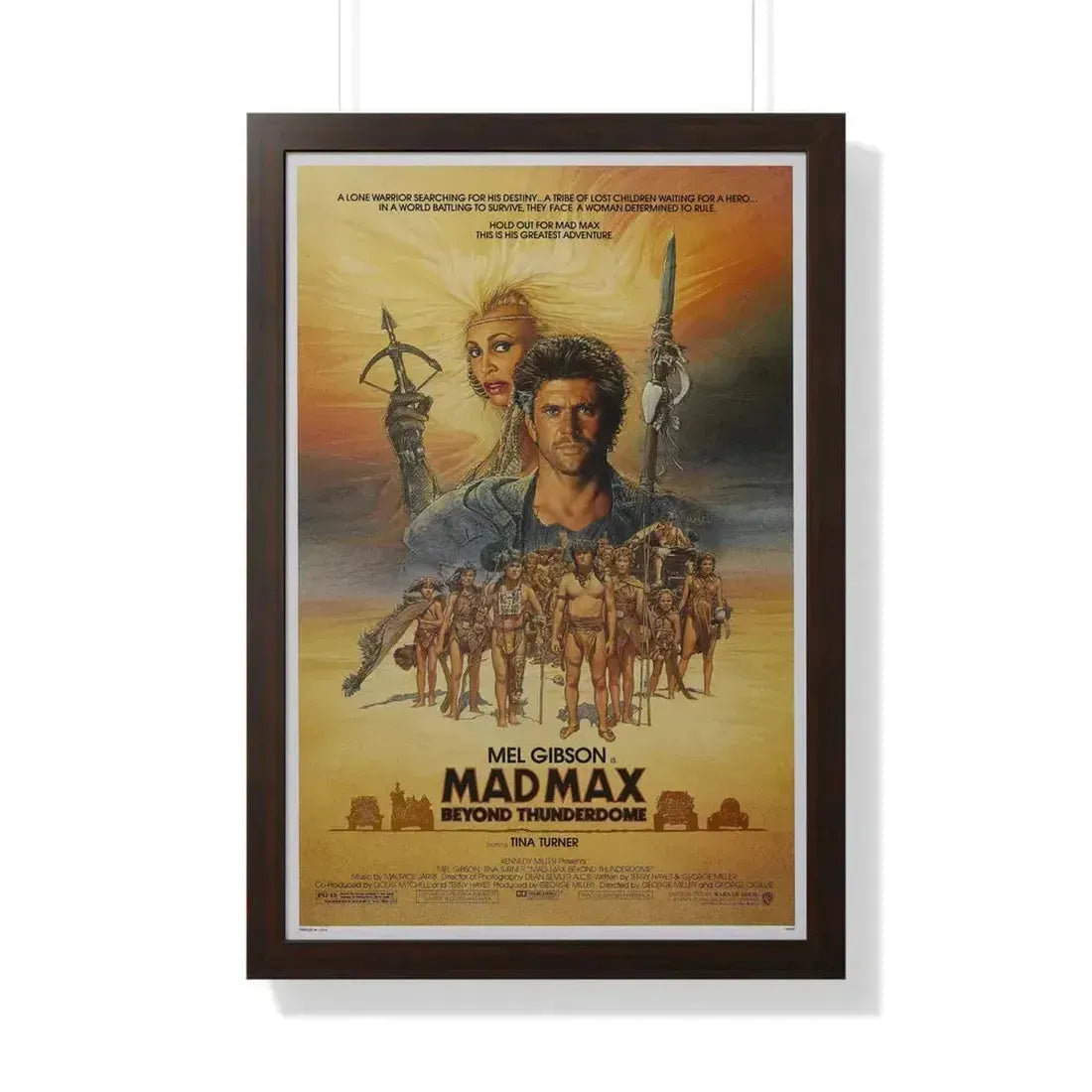 MAD MAX BEYOND THUNDERDOME 1985 - Framed Movie Poster 20" x 30" Walnut - The Sticker Space