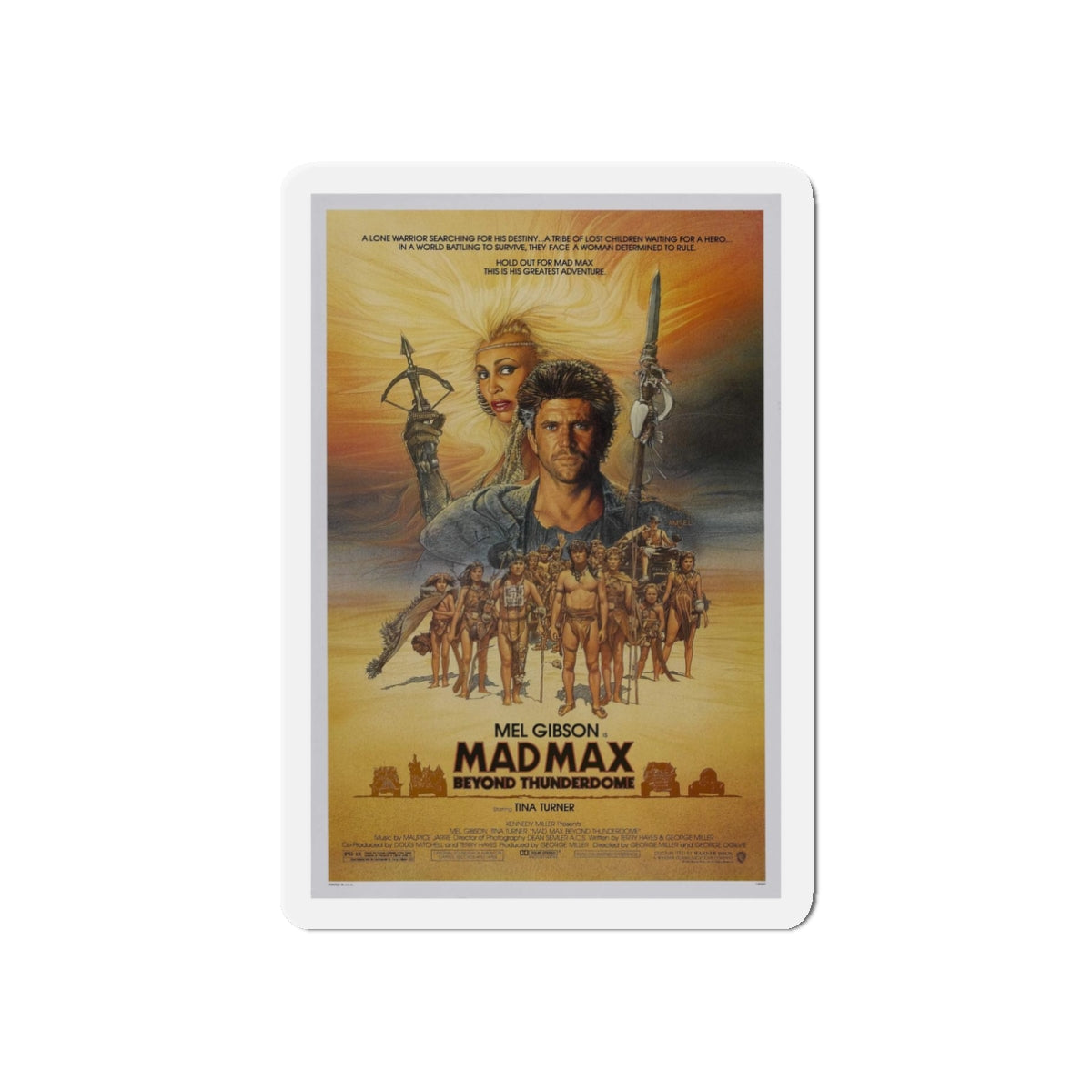 MAD MAX BEYOND THUNDERDOME 1985 Movie Poster - Refrigerator Magnet-3" x 3"-The Sticker Space