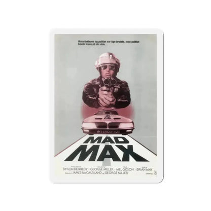 MAD MAX (DANISH) 1979 Movie Poster - Refrigerator Magnet 2 Inch Die-Cut - The Sticker Space