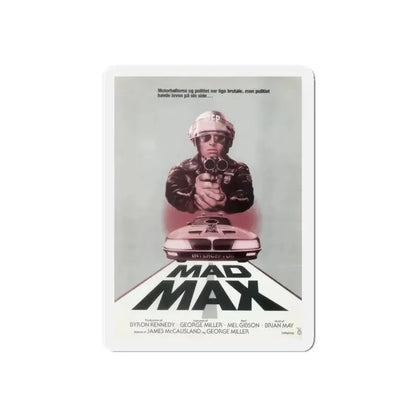MAD MAX (DANISH) 1979 Movie Poster - Refrigerator Magnet 4 Inch Die-Cut - The Sticker Space