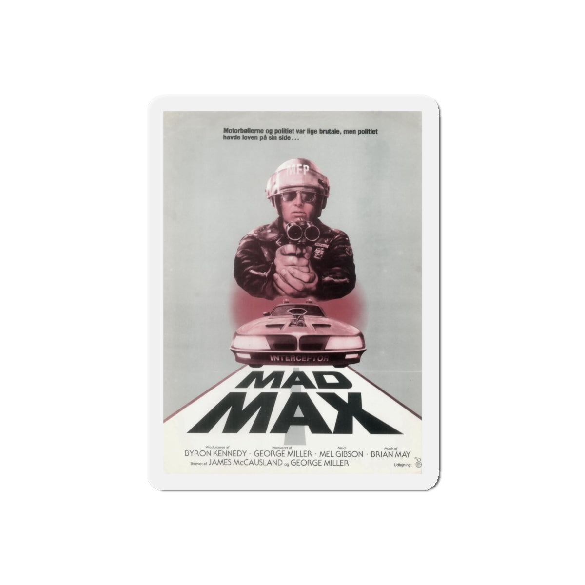 MAD MAX (DANISH) 1979 Movie Poster - Refrigerator Magnet-5" x 5"-The Sticker Space