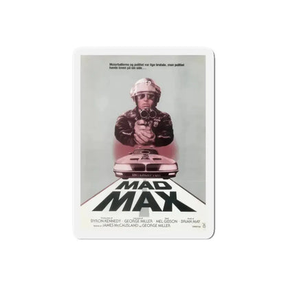 MAD MAX (DANISH) 1979 Movie Poster - Refrigerator Magnet 6 Inch Die-Cut - The Sticker Space
