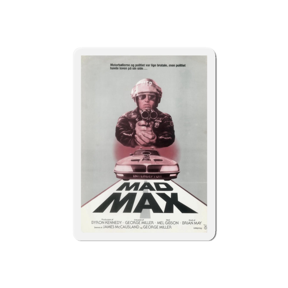 MAD MAX (DANISH) 1979 Movie Poster - Refrigerator Magnet-6" × 6"-The Sticker Space