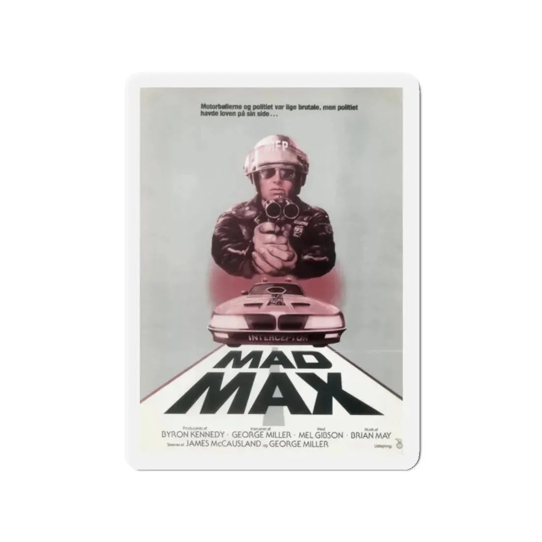 MAD MAX (DANISH) 1979 Movie Poster - Refrigerator Magnet - The Sticker Space