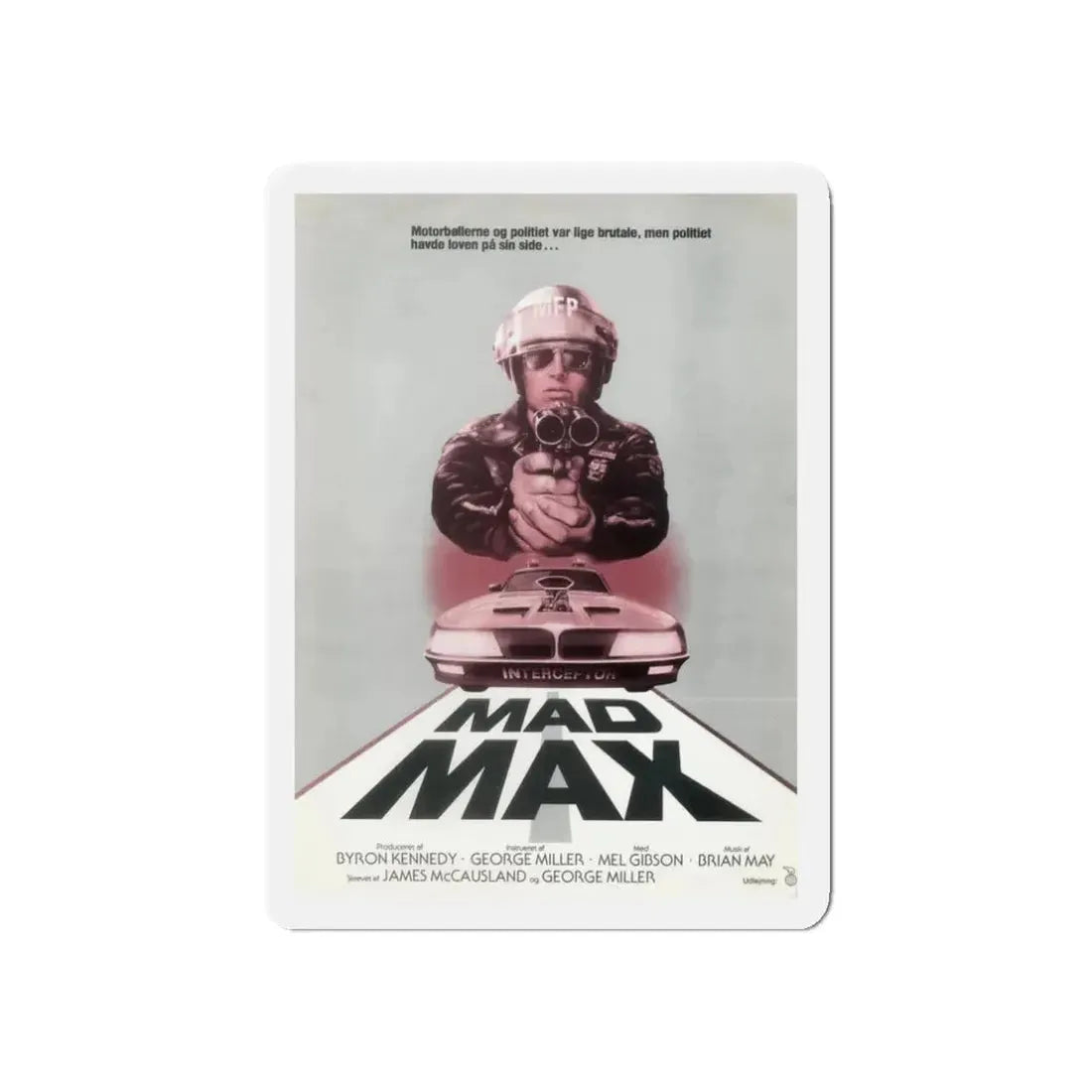 MAD MAX (DANISH) 1979 Movie Poster - Refrigerator Magnet - The Sticker Space