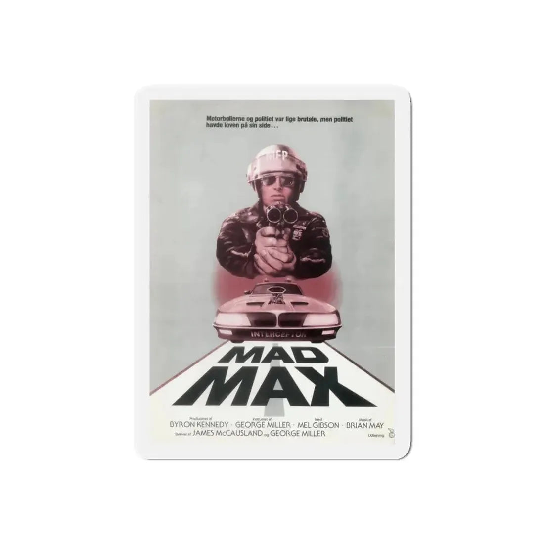 MAD MAX (DANISH) 1979 Movie Poster - Refrigerator Magnet - The Sticker Space