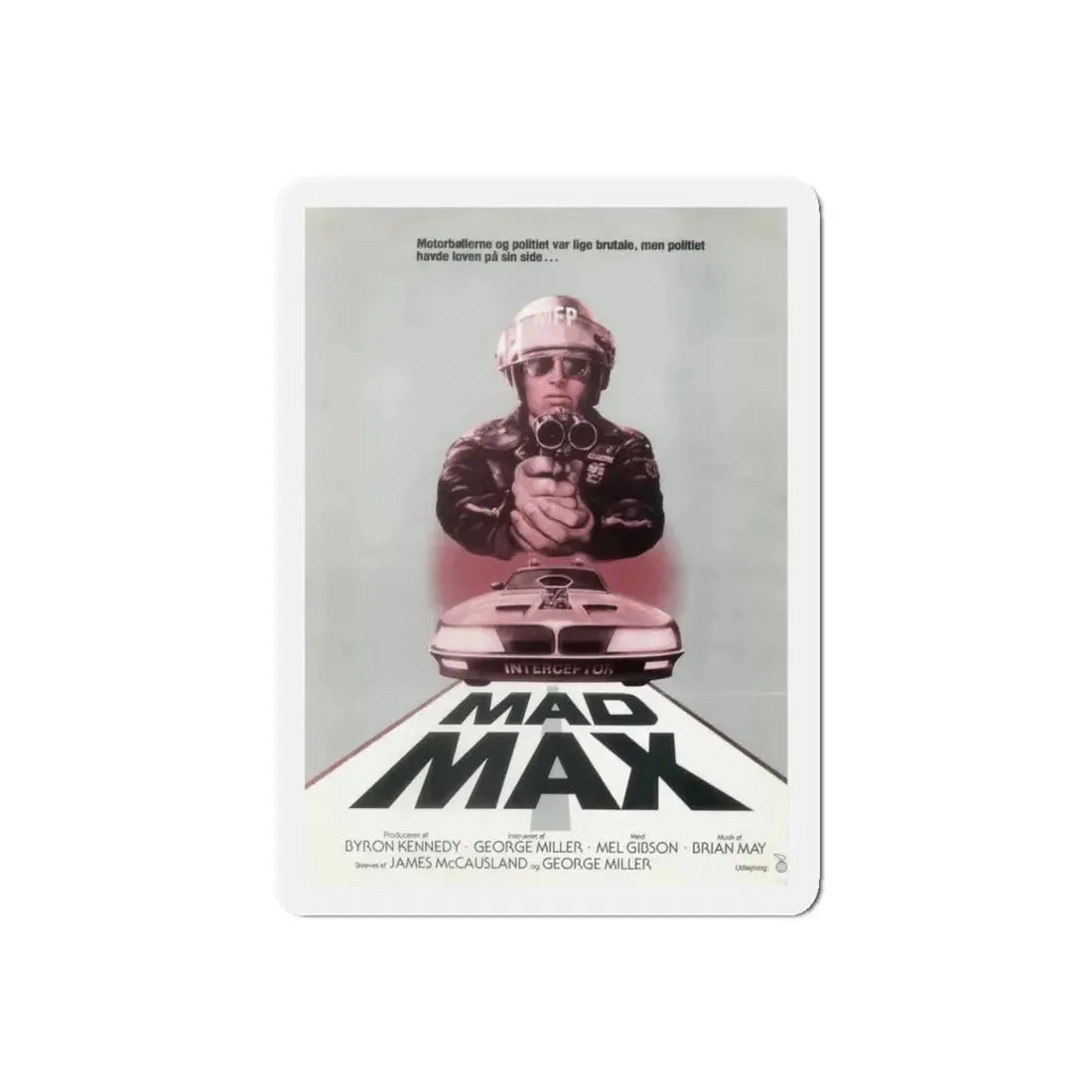 MAD MAX (DANISH) 1979 Movie Poster - Refrigerator Magnet - The Sticker Space