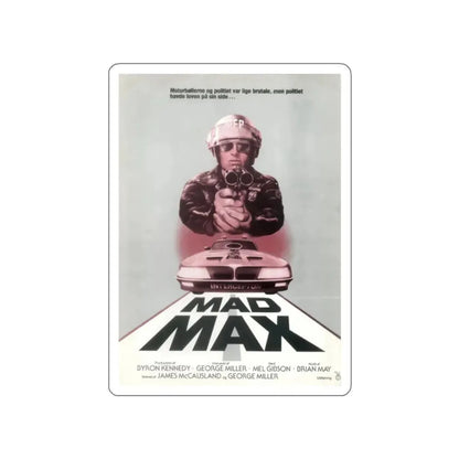 MAD MAX (DANISH) 1979 Movie Poster STICKER Vinyl Die-Cut Decal 2 Inch - The Sticker Space