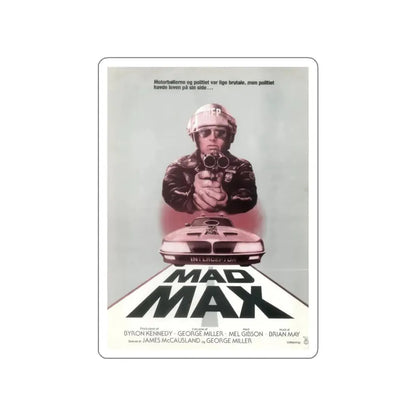 MAD MAX (DANISH) 1979 Movie Poster STICKER Vinyl Die-Cut Decal 4 Inch - The Sticker Space