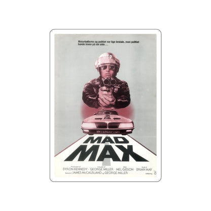 MAD MAX (DANISH) 1979 Movie Poster STICKER Vinyl Die-Cut Decal-White-The Sticker Space