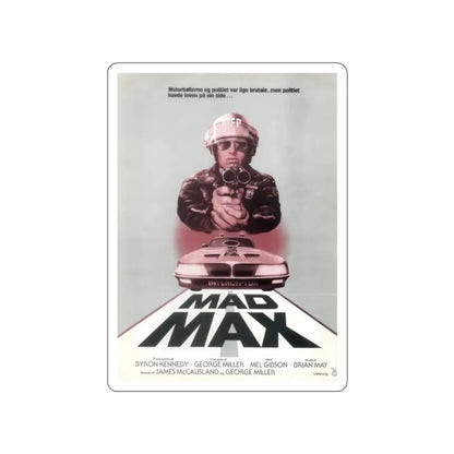 MAD MAX (DANISH) 1979 Movie Poster STICKER Vinyl Die-Cut Decal - The Sticker Space