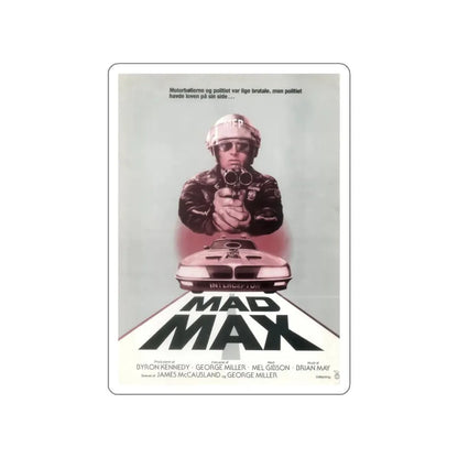 MAD MAX (DANISH) 1979 Movie Poster STICKER Vinyl Die-Cut Decal - The Sticker Space