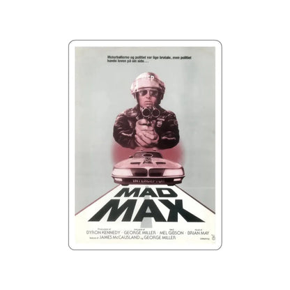 MAD MAX (DANISH) 1979 Movie Poster STICKER Vinyl Die-Cut Decal - The Sticker Space