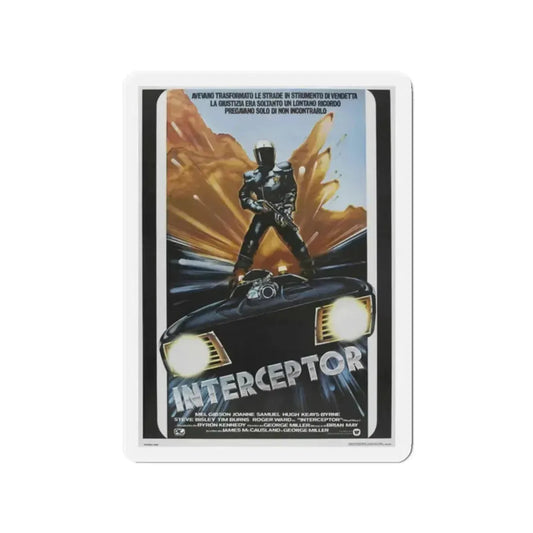 MAD MAX (ITALIAN) 1979 Movie Poster - Refrigerator Magnet 2 Inch Die-Cut - The Sticker Space