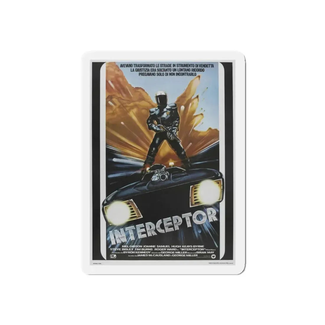 MAD MAX (ITALIAN) 1979 Movie Poster - Refrigerator Magnet - The Sticker Space