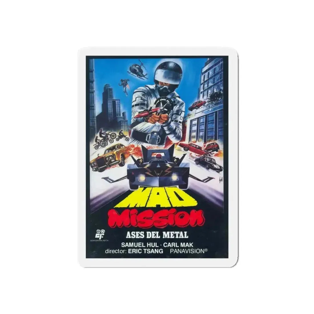 MAD MISSION 2 1983 Movie Poster - Refrigerator Magnet 3 Inch Die-Cut - The Sticker Space