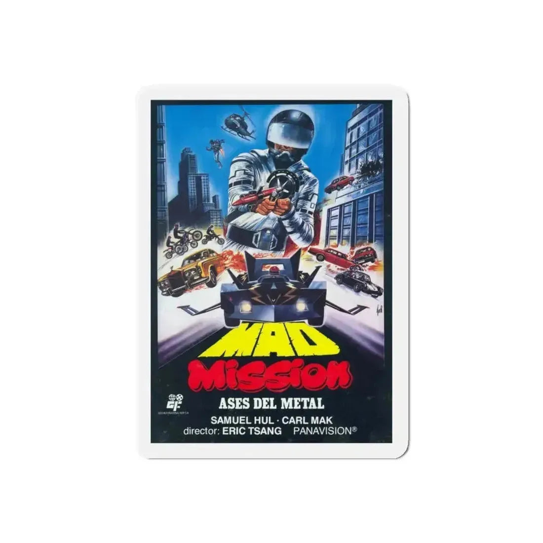 MAD MISSION 2 1983 Movie Poster - Refrigerator Magnet 4 Inch Die-Cut - The Sticker Space