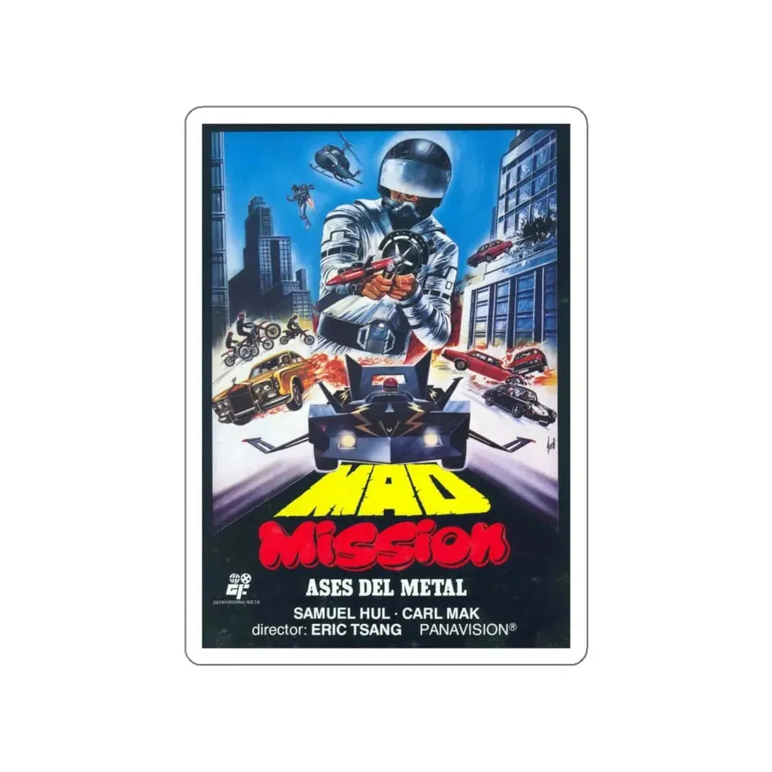 MAD MISSION 2 1983 Movie Poster STICKER Vinyl Die-Cut Decal 5 Inch - The Sticker Space