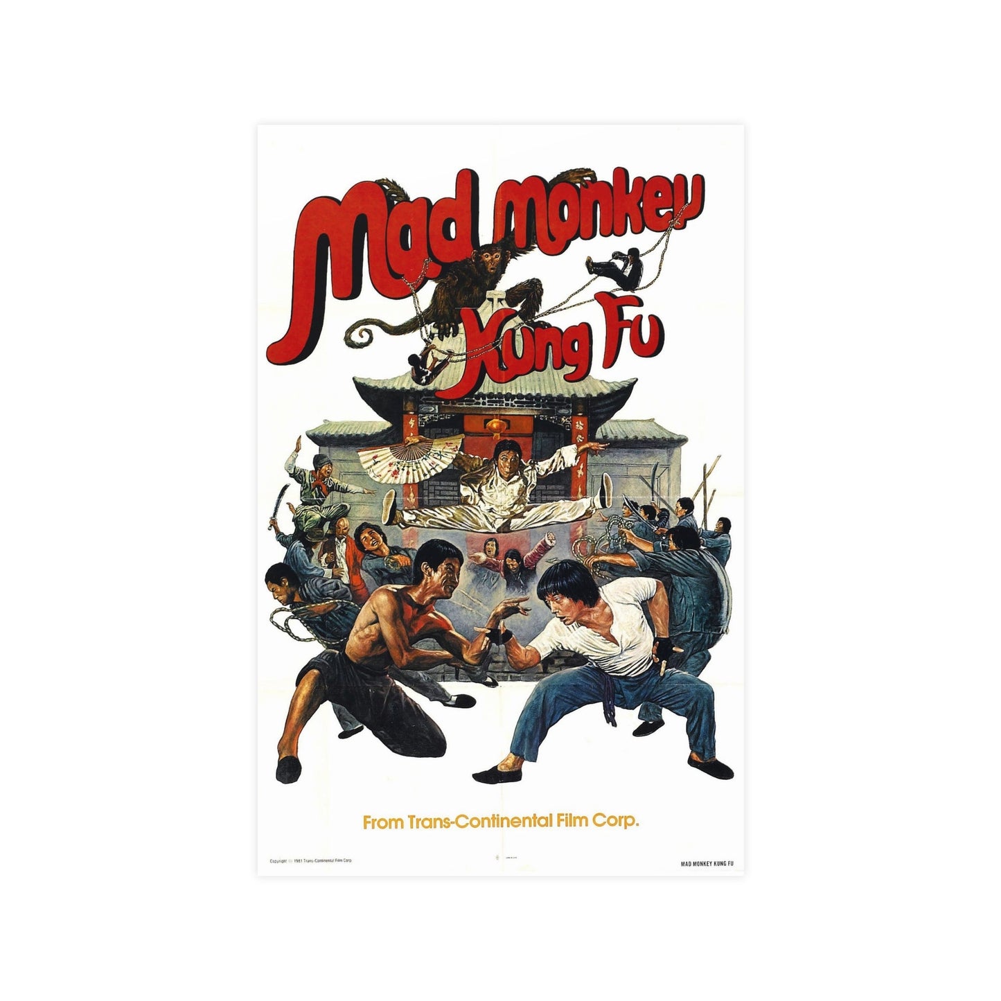 MAD MONKEY KUNG FU 1979 - Paper Movie Poster-11″ x 17″ (Vertical)-The Sticker Space