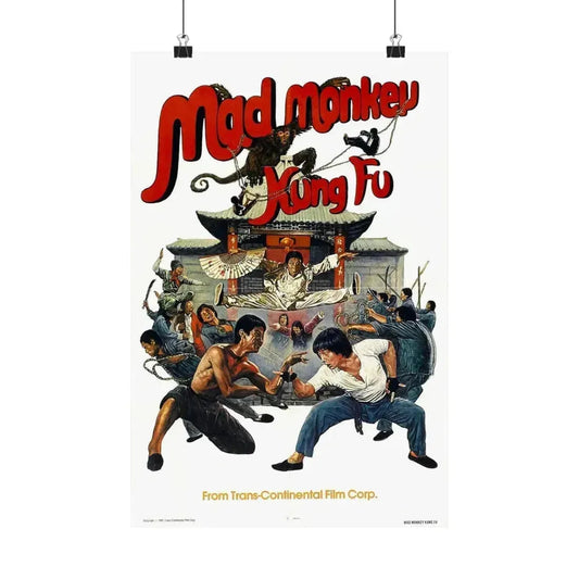 MAD MONKEY KUNG FU 1979 - Paper Movie Poster 12″ x 18″ Matte - The Sticker Space