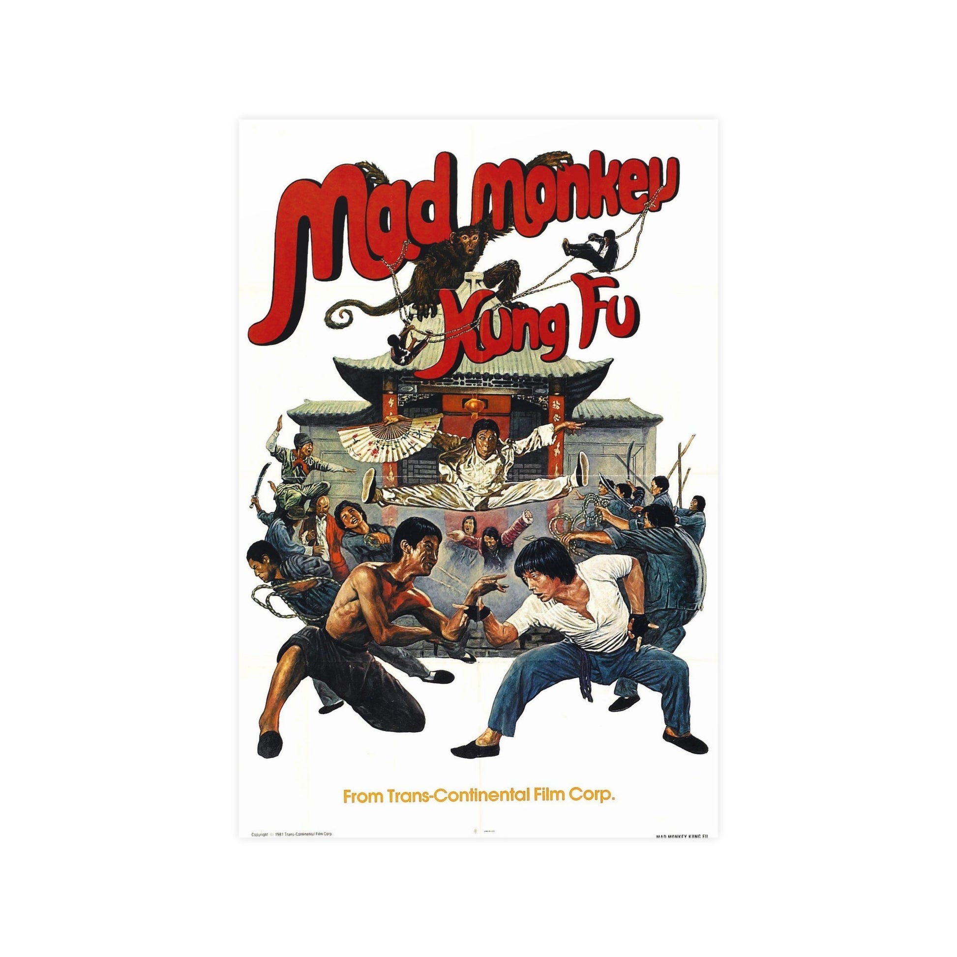 MAD MONKEY KUNG FU 1979 - Paper Movie Poster-12″ x 18″ (Vertical)-The Sticker Space