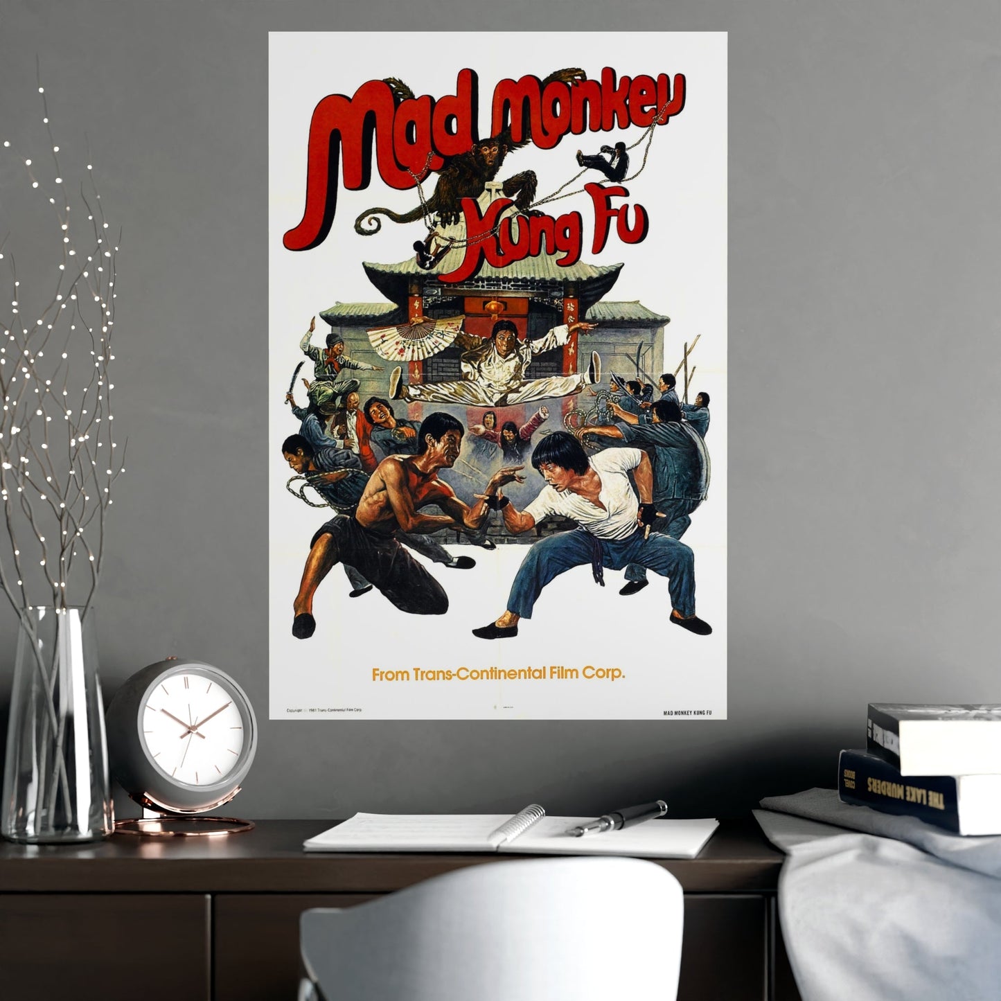 MAD MONKEY KUNG FU 1979 - Paper Movie Poster-The Sticker Space