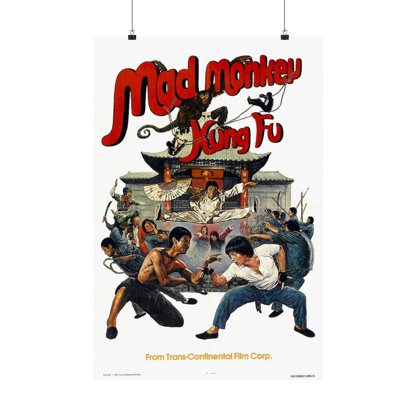 MAD MONKEY KUNG FU 1979 - Paper Movie Poster-20″ x 30″-The Sticker Space