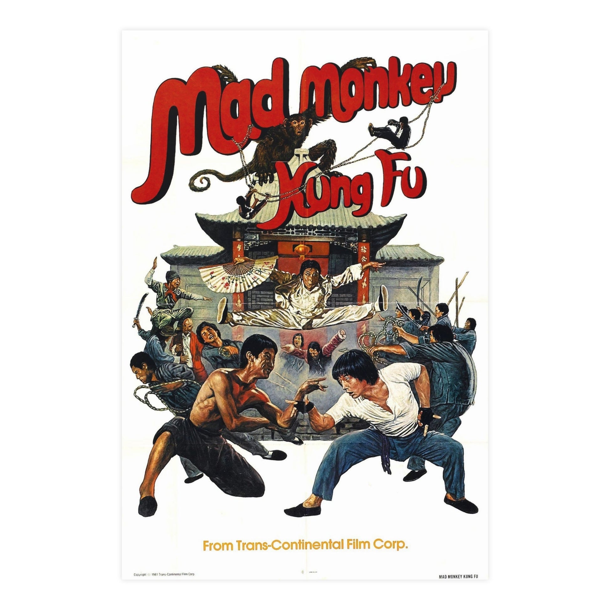 MAD MONKEY KUNG FU 1979 - Paper Movie Poster-24″ x 36″ (Vertical)-The Sticker Space