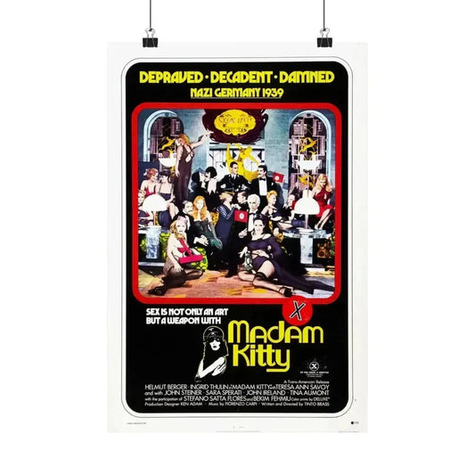 MADAM KITTY (SALON KITTY) 1976 - Paper Movie Poster 12″ x 18″ Matte - The Sticker Space