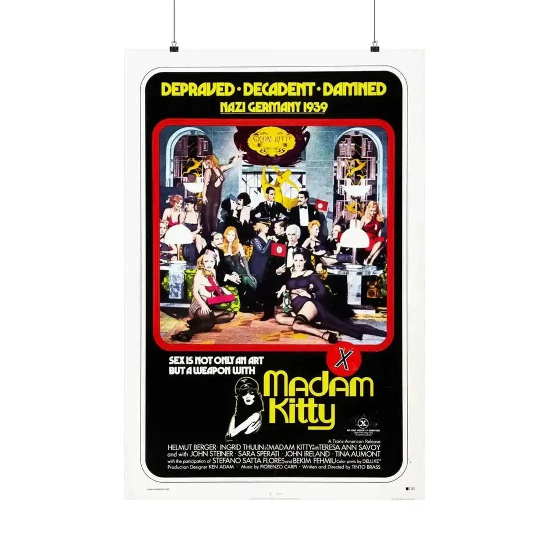 MADAM KITTY (SALON KITTY) 1976 - Paper Movie Poster 24″ x 36″ Matte - The Sticker Space