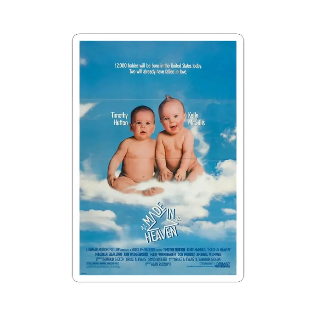 Made in Heaven 1987 Movie Poster STICKER Vinyl Die-Cut Decal 2 Inch - The Sticker Space