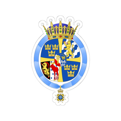 Madeleinearms (Sweden) (Coat of Arms) STICKER Vinyl Kiss-Cut Decal 6 Inch White - The Sticker Space