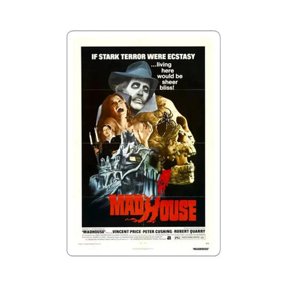 Madhouse 1974 Movie Poster - STICKER Vinyl Kiss-Cut Decal 6 Inch White - The Sticker Space