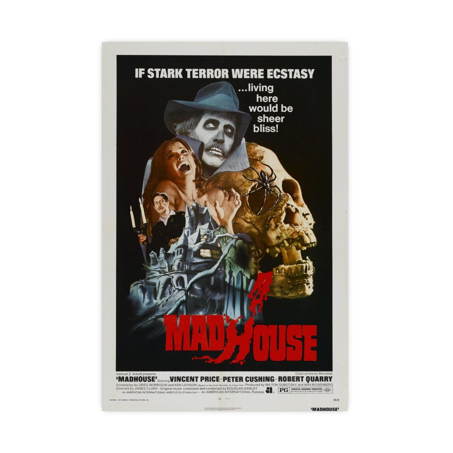 MADHOUSE 1974 - Paper Movie Poster-16″ x 24″ (Vertical)-The Sticker Space
