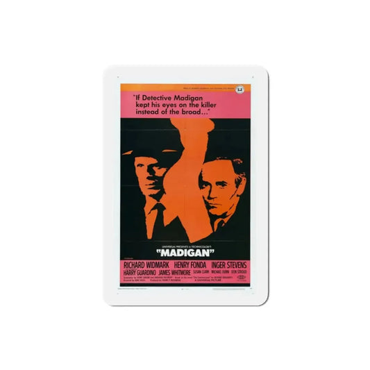 Madigan 1968 Movie Poster Refrigerator Magnet 2 Inch - The Sticker Space