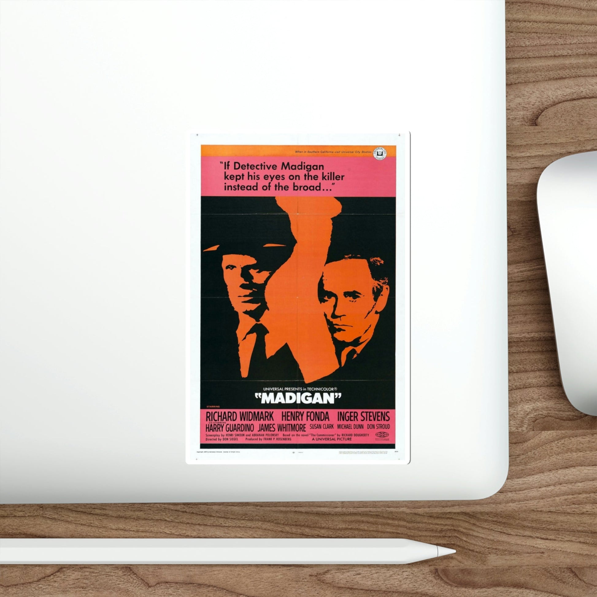 Madigan 1968 Movie Poster STICKER Vinyl Die-Cut Decal-The Sticker Space