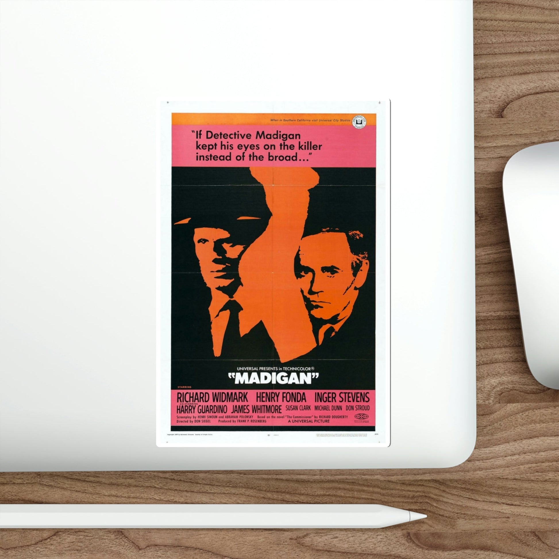 Madigan 1968 Movie Poster STICKER Vinyl Die-Cut Decal-The Sticker Space