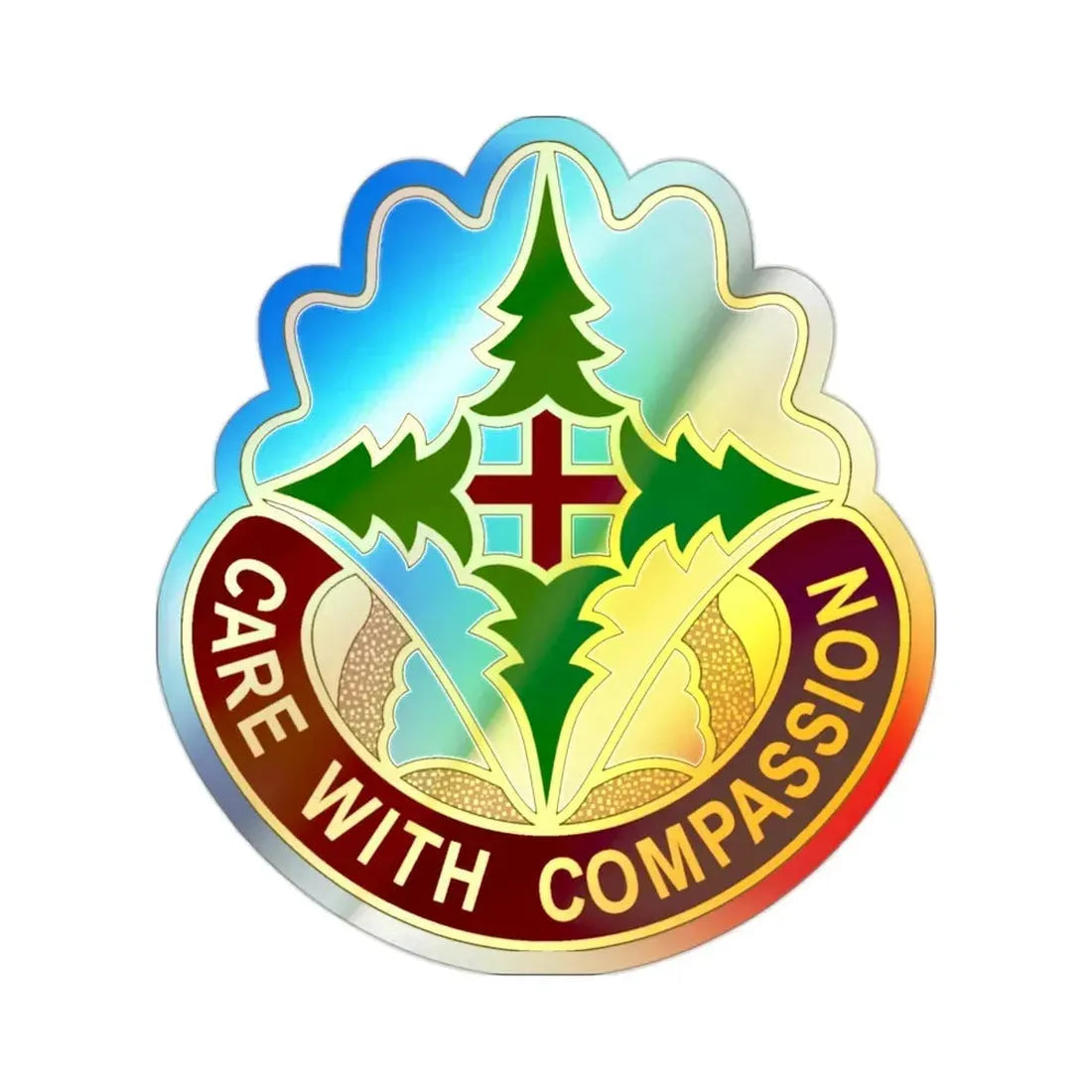 Madigan Medical Center (U.S. Army) Holographic STICKER Die-Cut Vinyl Decal 2 Inch Holographic - The Sticker Space