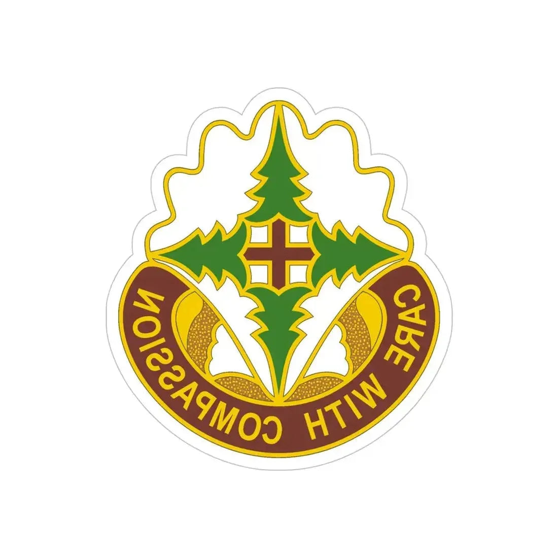 Madigan Medical Center (U.S. Army) REVERSE PRINT Transparent Die-Cut STICKER 5 Inch Die-Cut Transparent - The Sticker Space