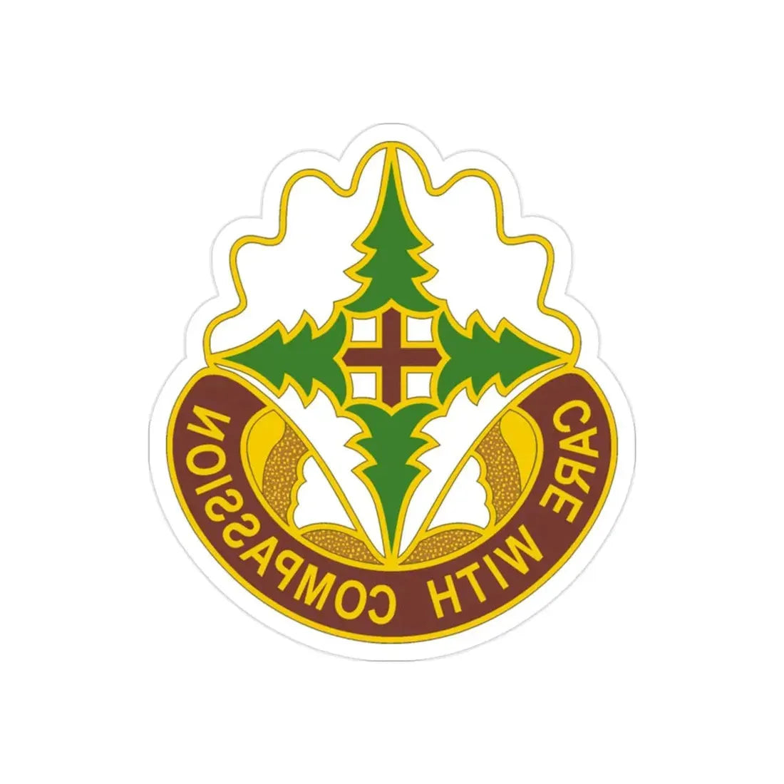 Madigan Medical Center (U.S. Army) REVERSE PRINT Transparent Die-Cut STICKER - The Sticker Space